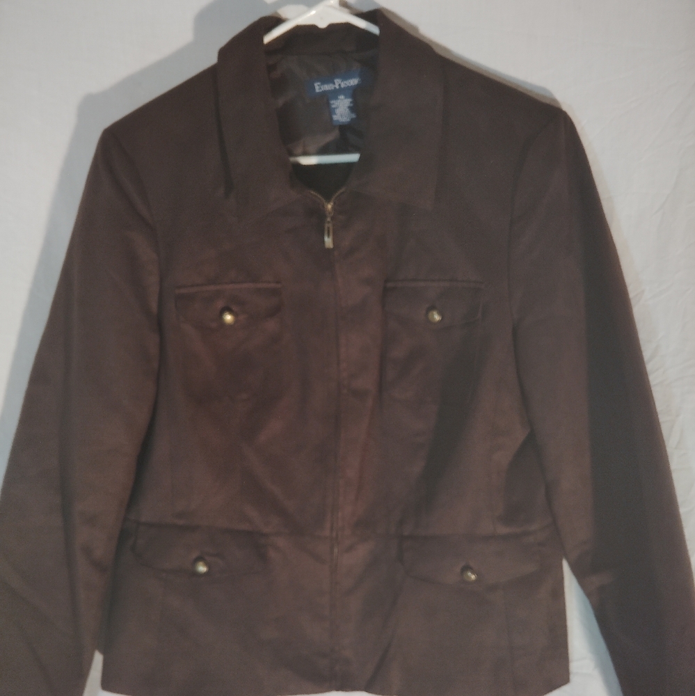Evan picone suede like coat